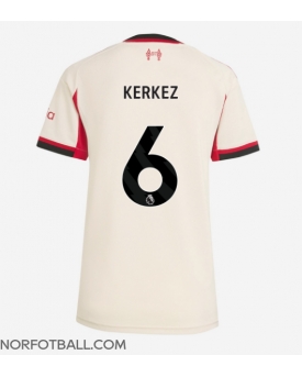 Billige Fotballdrakt Liverpool Milos Kerkez #6 Replika Bortedrakt Dame 2025-26 Kortermet